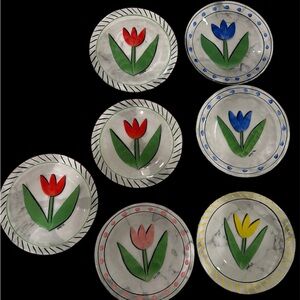 Kosta Boda set of 7 plates (8 inch)